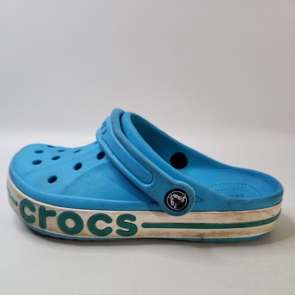 Crocs Men's Women's Bayaband Clog Slip On Size M4 W6 Digital Aqua White - Picture 10 of 15